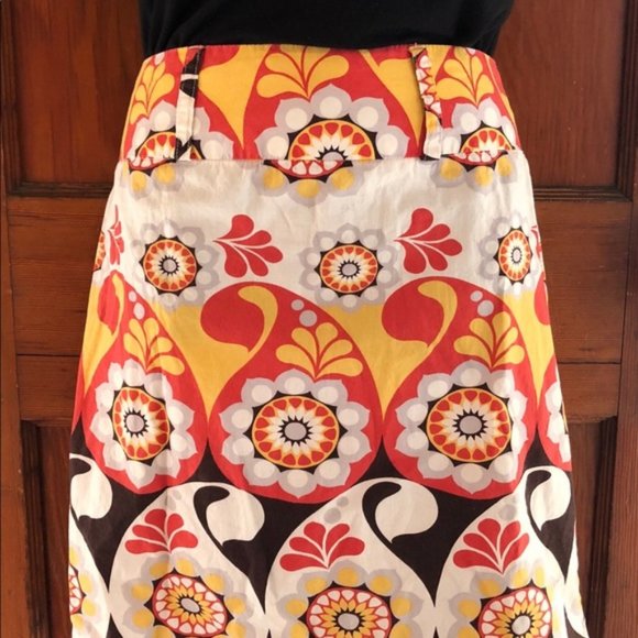 HeartSoul Boho Skirt White Red Yellow Black Size 5 (Junior) #304 - Picture 8 of 8